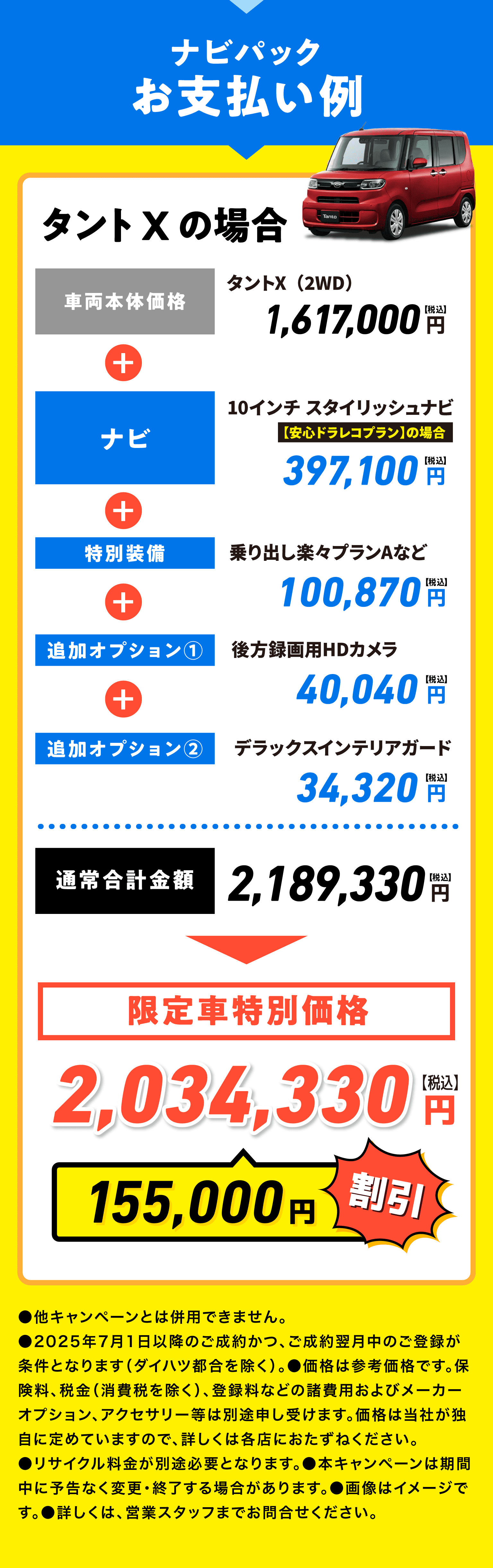ナビパックお支払い例