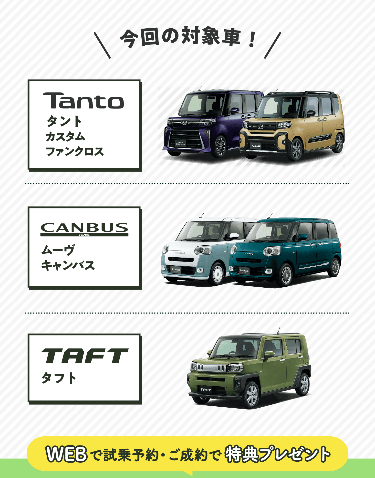 WEBで試乗予約キャンペーン | ダイハツ広島販売