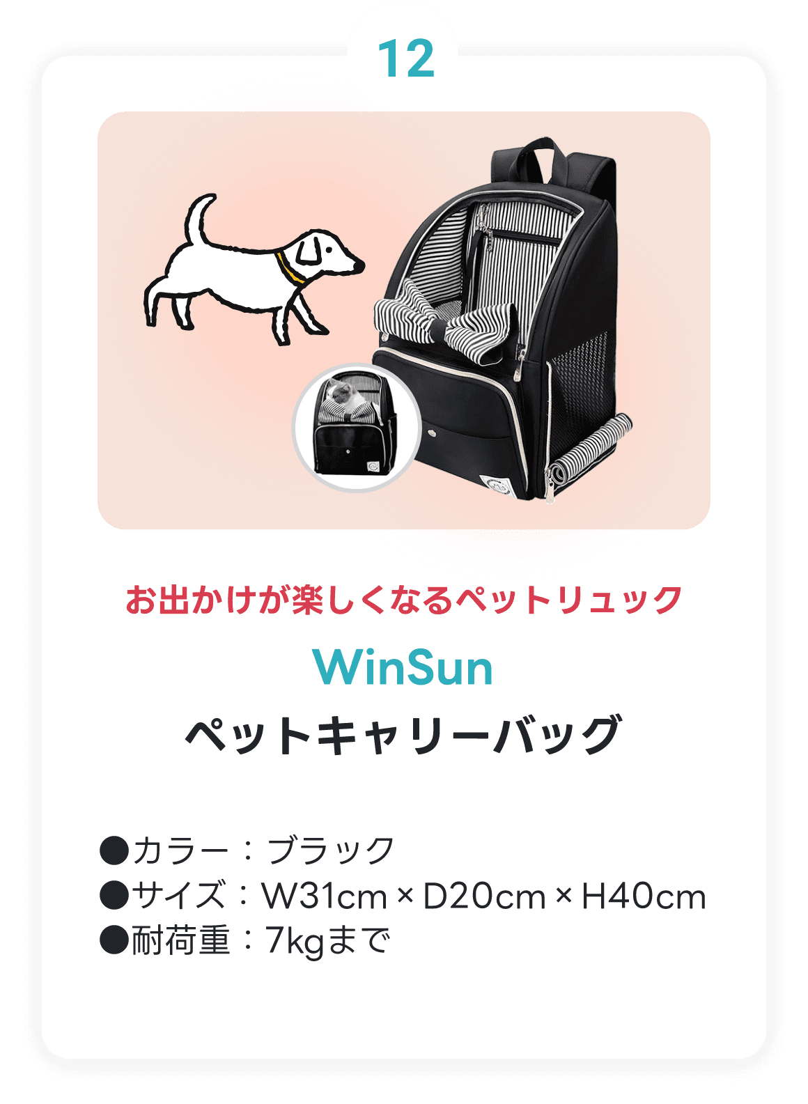 WinSun ペットキャリーバッグ